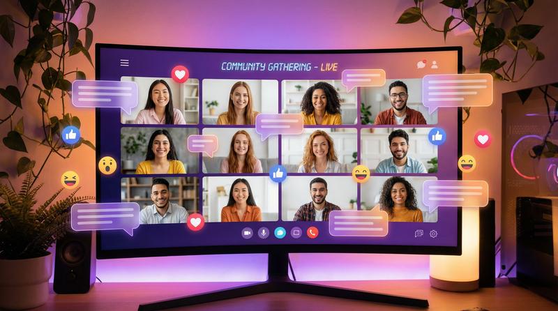 91视频社区互动场景